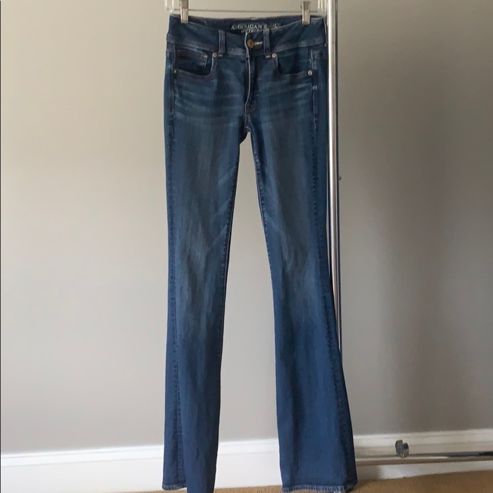 American eagle super stretch kick boot jeans